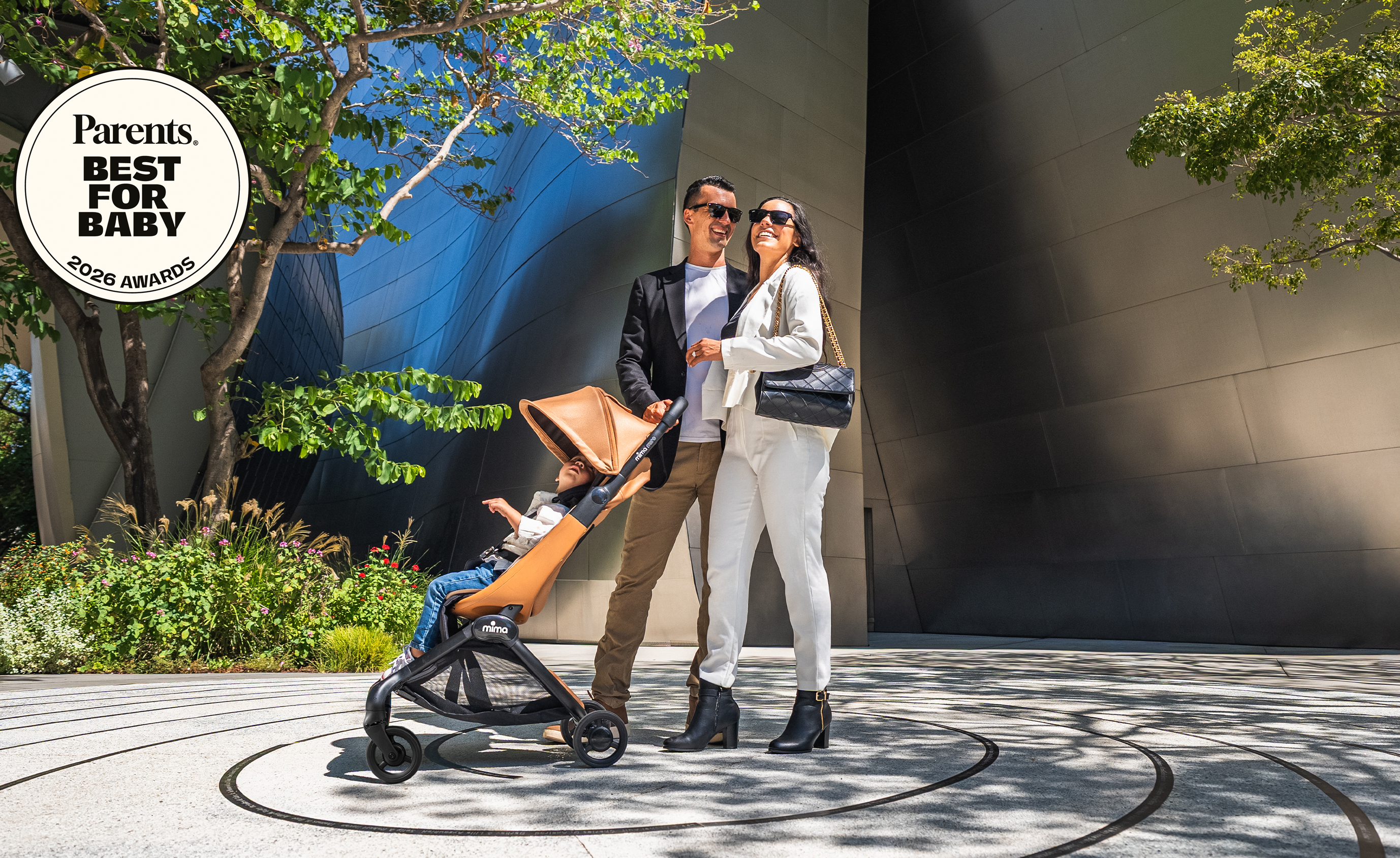 mima miro travel stroller named Best Travel Stroller in the Parents 2026 Best for Baby Awards. In this image miro mocha stroller.