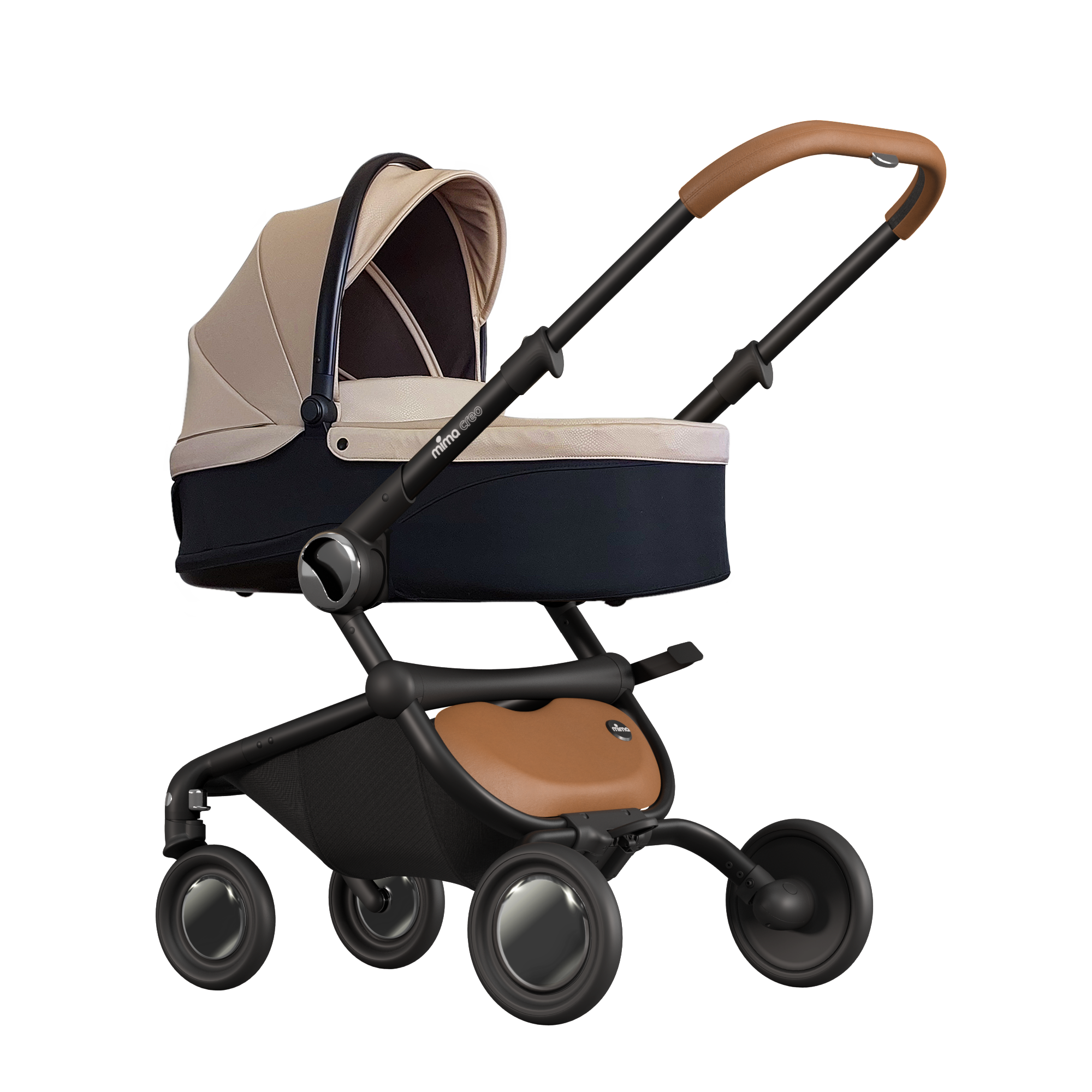 mima creo carrycot mocha front perspective