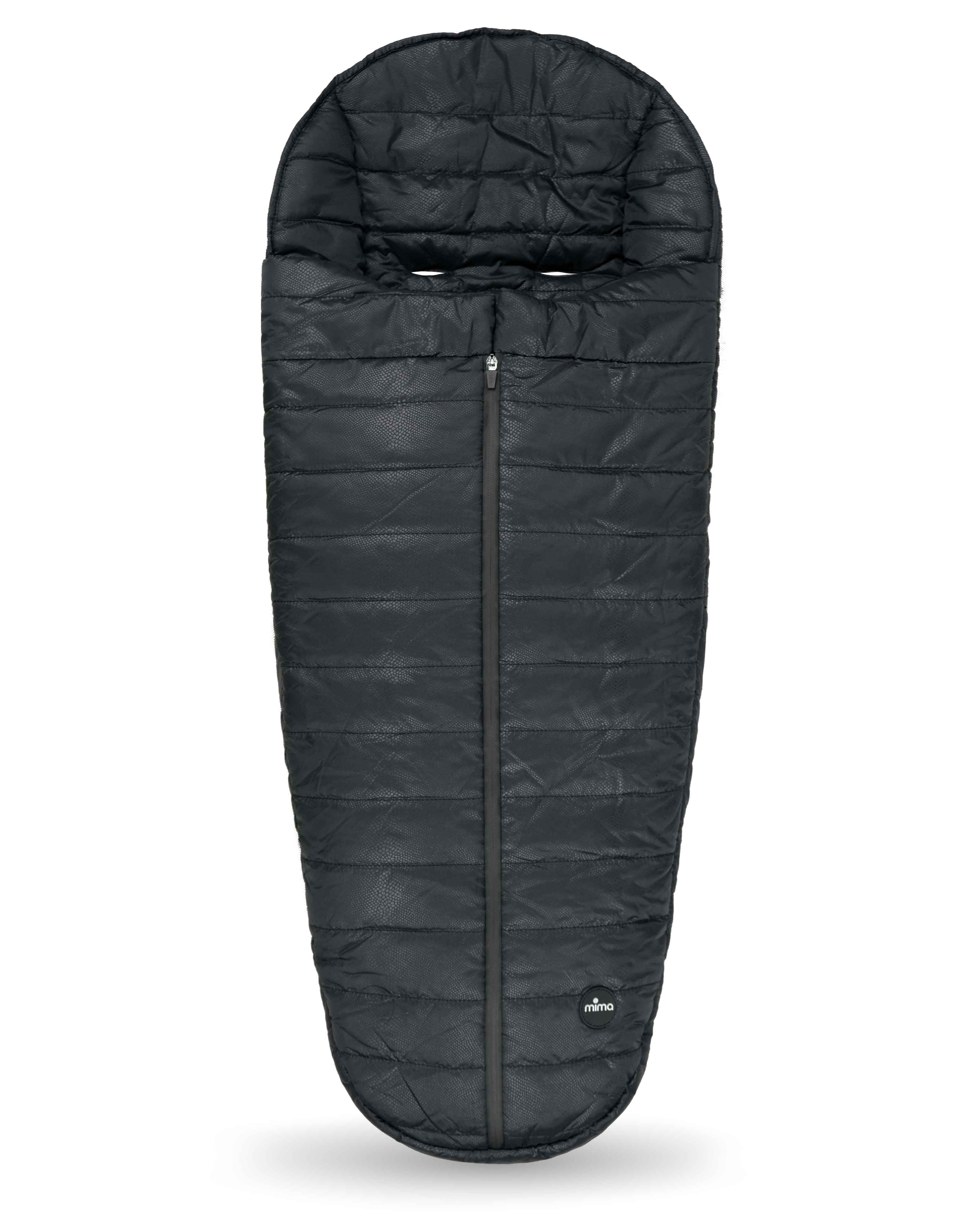 mima compact footmuff in black colour 