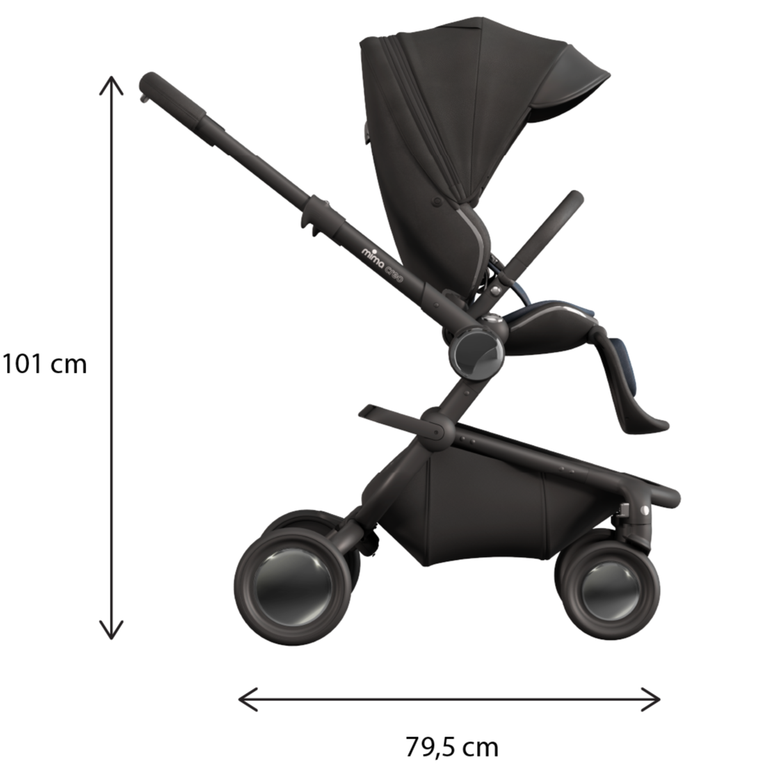 mima creo stroller black dimensions unfolded