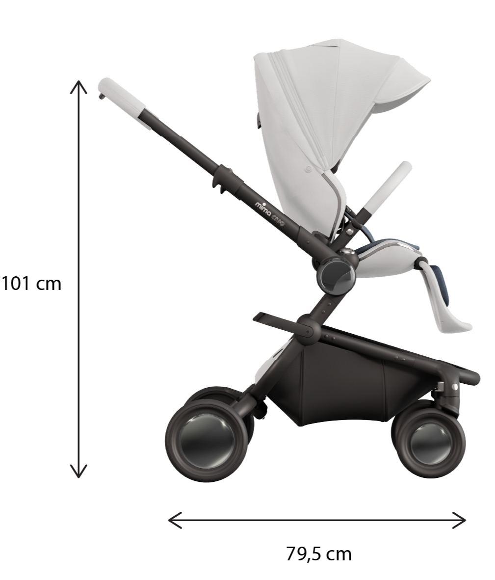 mima creo stroller white dimensions unfolded